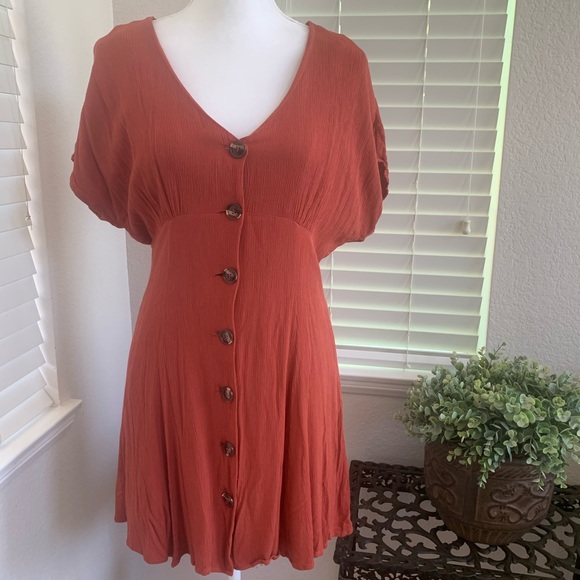 BP | Prairie Button Front Mini Dress - Picture 2 of 8